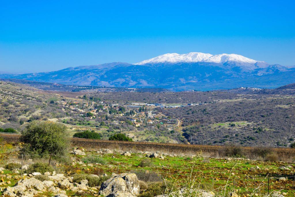 wide angle shot of Mount Hermon in Northern Israel