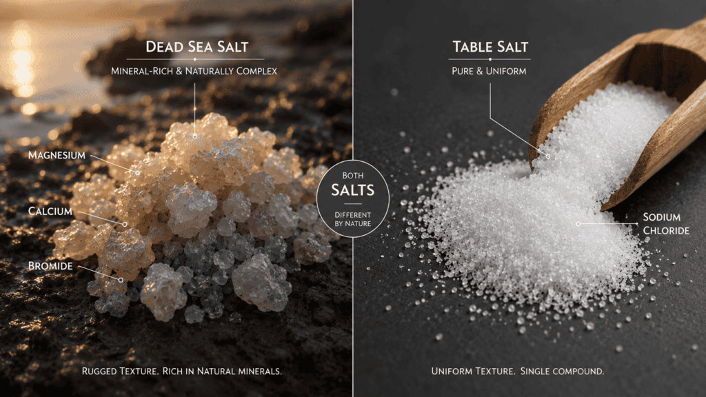 Dead Sea Salt vs Regular Salt: Composition, Benefits, and What Actually Matters