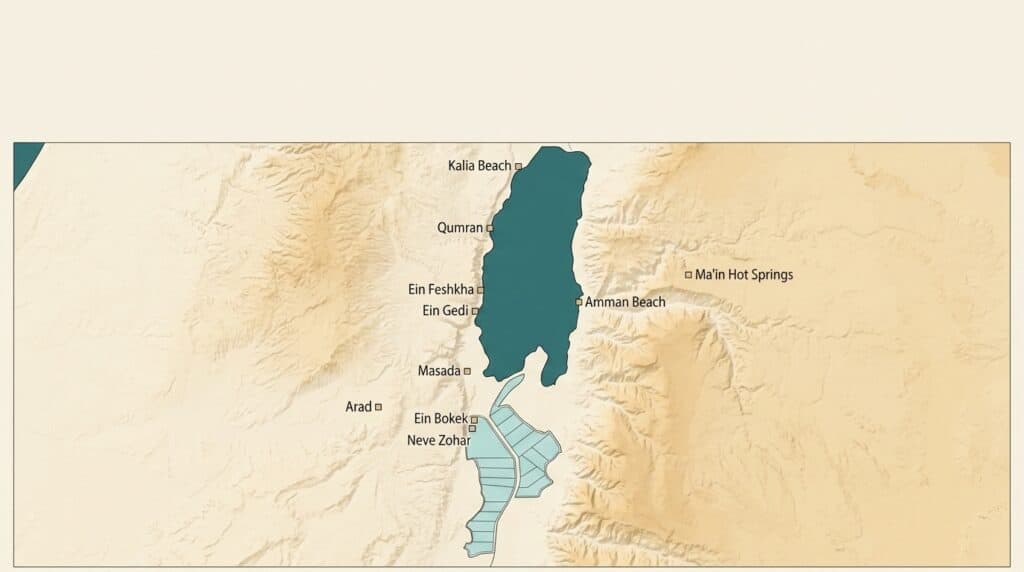 Dead Sea Region Map: All Areas Explained